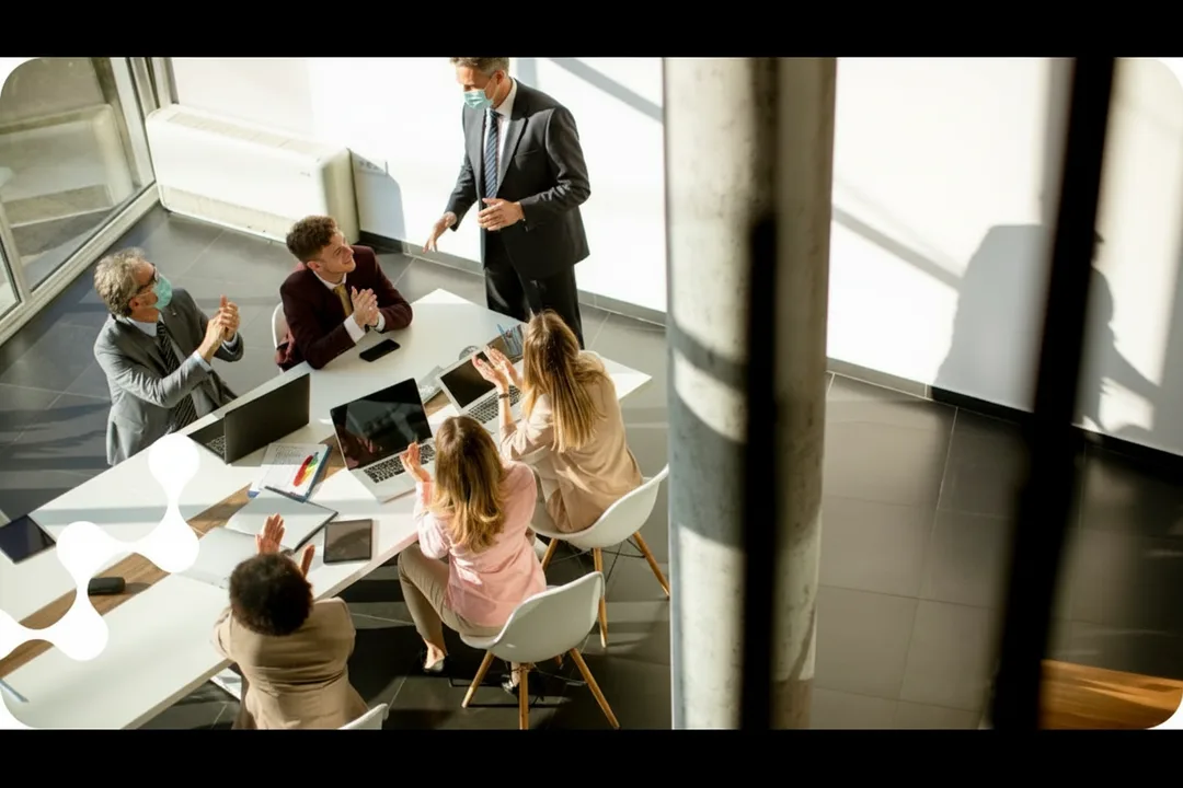 The HireIQ team in a meeting